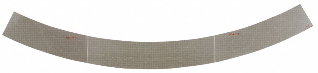 Reflective Tape: Trucks and Trailers, White, 2 in Wd, 24 in Lg, Acrylic