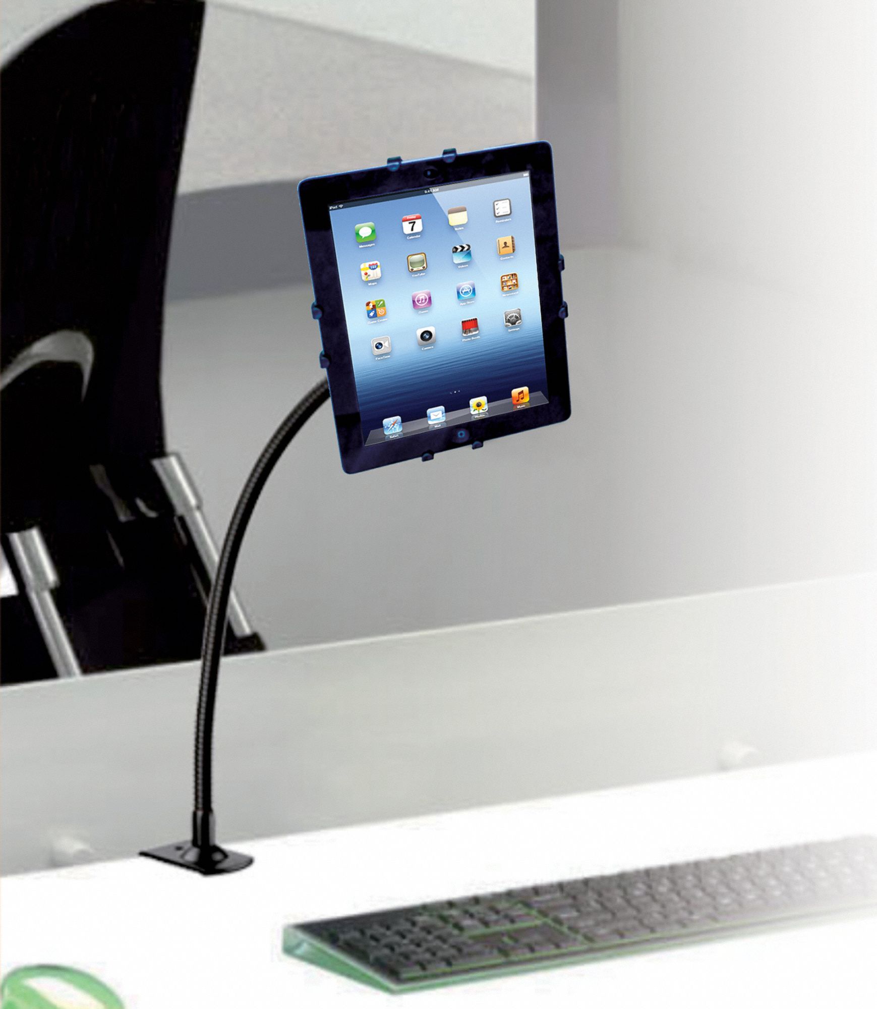 CTA DIGITAL Tablet Gooseneck Mount Black, Steel, 24 3/4 in Lg, 18 in