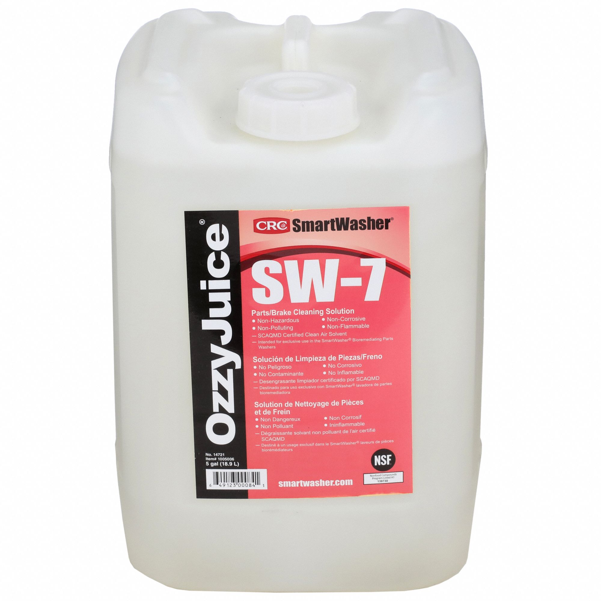 SmartWasher OzzyJuice SW-7 Parts/Brake Clean Solution 5 Gal