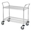 Corrosion-Resistant Utility Carts with Shallow Lipped Wire Shelves