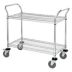 Corrosion-Resistant Utility Carts with Shallow Lipped Wire Shelves