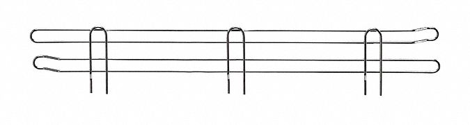 SHELF LEDGE, 18 IN X 1/32 IN X 4 IN, STAINLESS STEEL, 2 PK