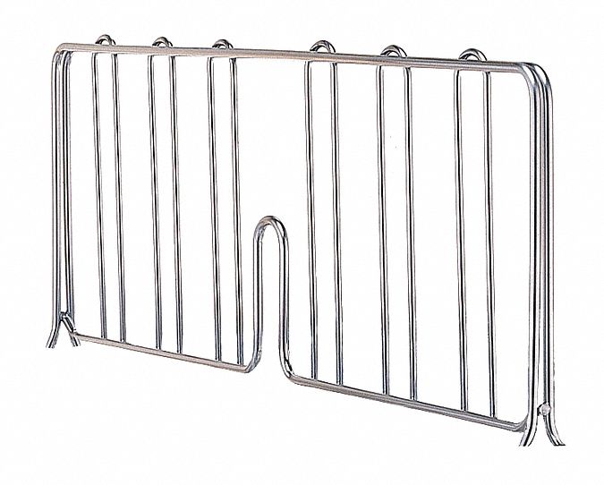 Shelf Divider: 18 in x 1/32 in x 8 in, Stainless Steel