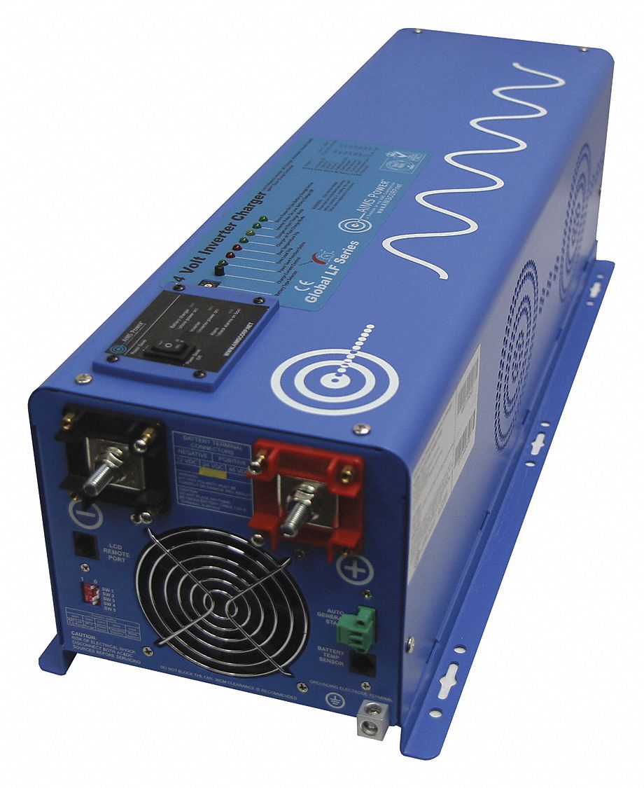 Inverter and Battery Charger: Pure Sine Wave, Post, 6,000 W Continuous Output Power