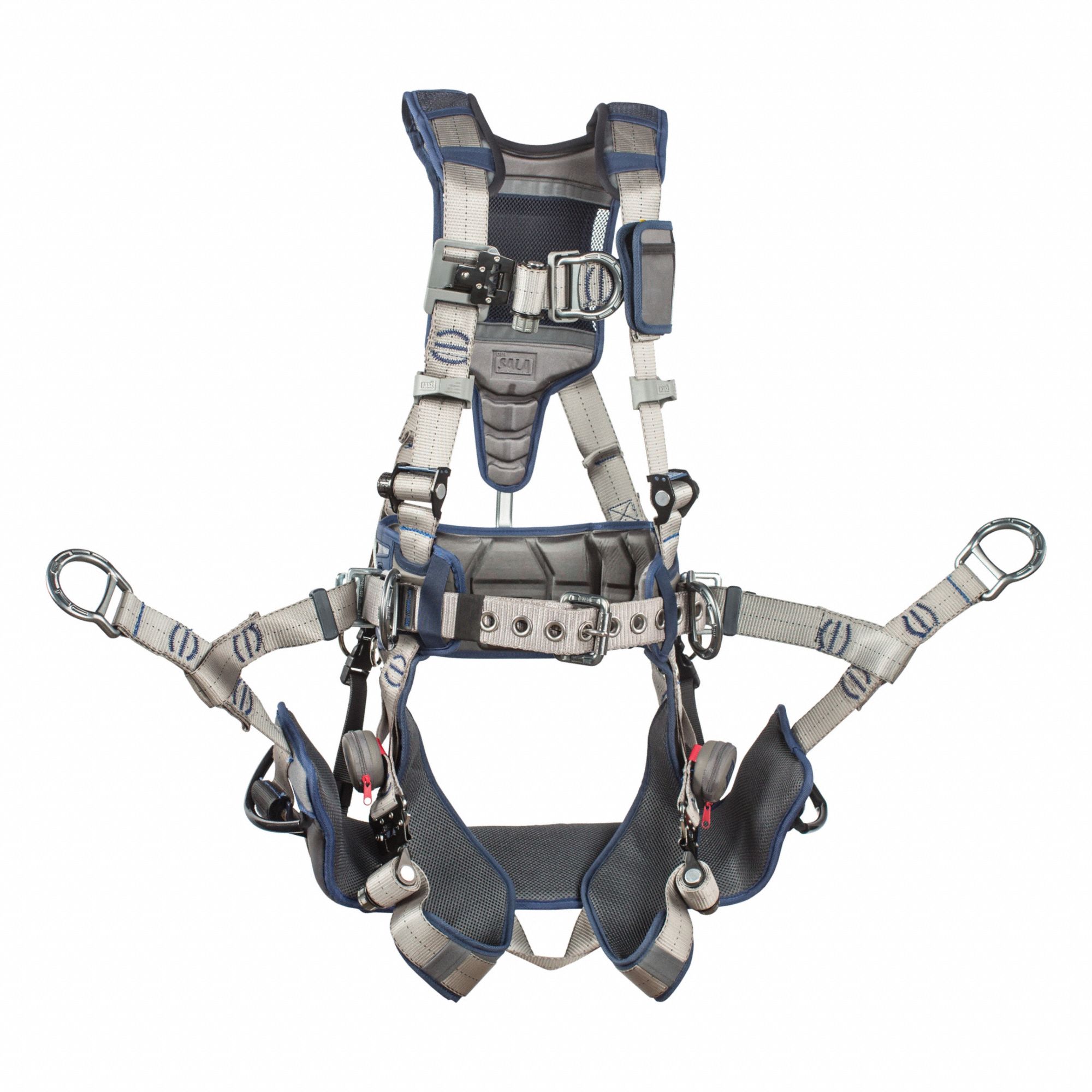 Full Body Harness: Vest, Quick-Connect / Quick-Connect Buckles, 2XL, 420 lb Capacity