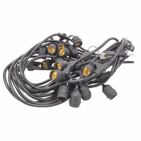 Light String,Suspended Sockets,48 ft. L - Grainger