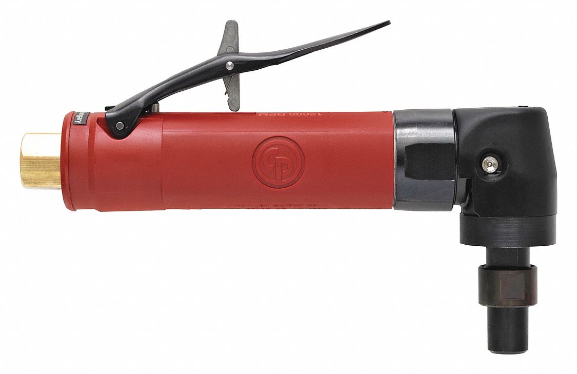 CHICAGO PNEUMATIC Rear Exhaust Angle Air Die Grinder, 1/4 in Collet
