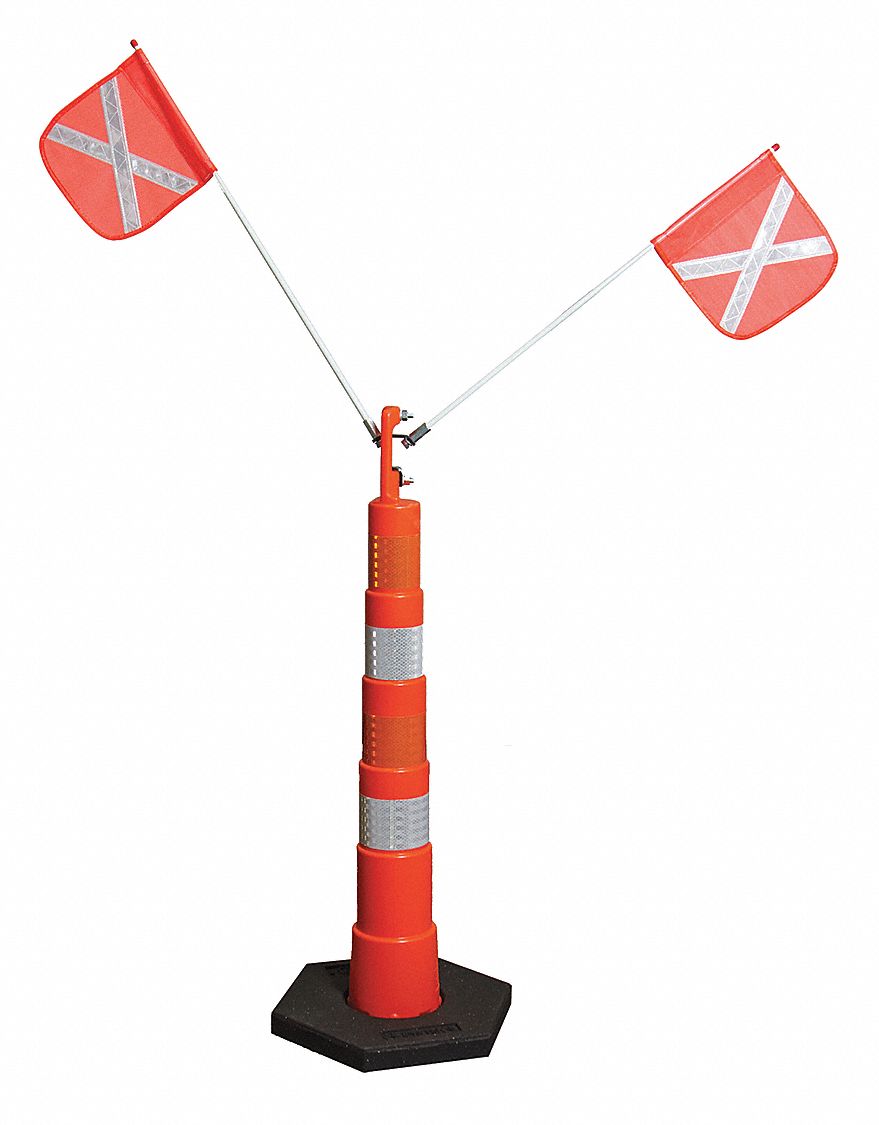 Delineator Wing Whip with Warning Flags