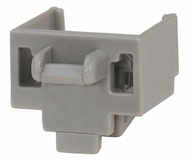 Modular Jack Blockout: Blockout Device, Gray, RJ45 Jacks, Plastic, PSL-DCJB-IG-C, 100 PK