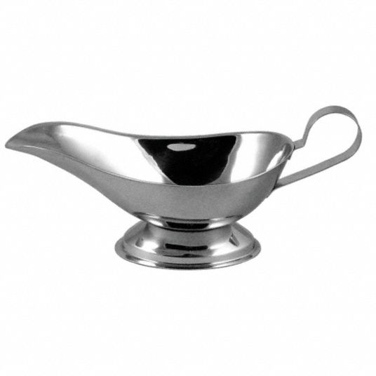 Choice 8 oz. Stainless Steel Gravy Boat