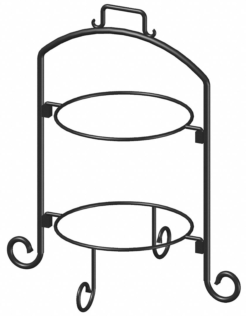 2 Tier Plate Stand Iron