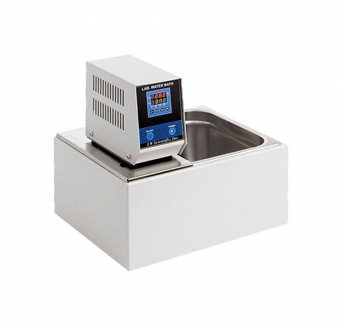 Water Bath: 10 L Capacity, 100°C Max Temp, Stainless Steel, +/- 0.2°C, Digital, Heated