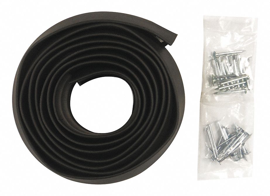 DOOR BOTTOM SEAL,RUBBER,BLACK,16 FT.