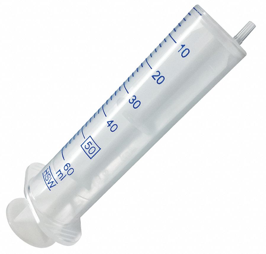 HSW MINIBULK Syringe 50 mL Capacity, Polypropylene, 30 PK 45UC77