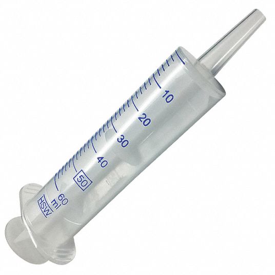HSW MINIBULK Syringe 50 mL Capacity, Polypropylene, 30 PK 45UC79