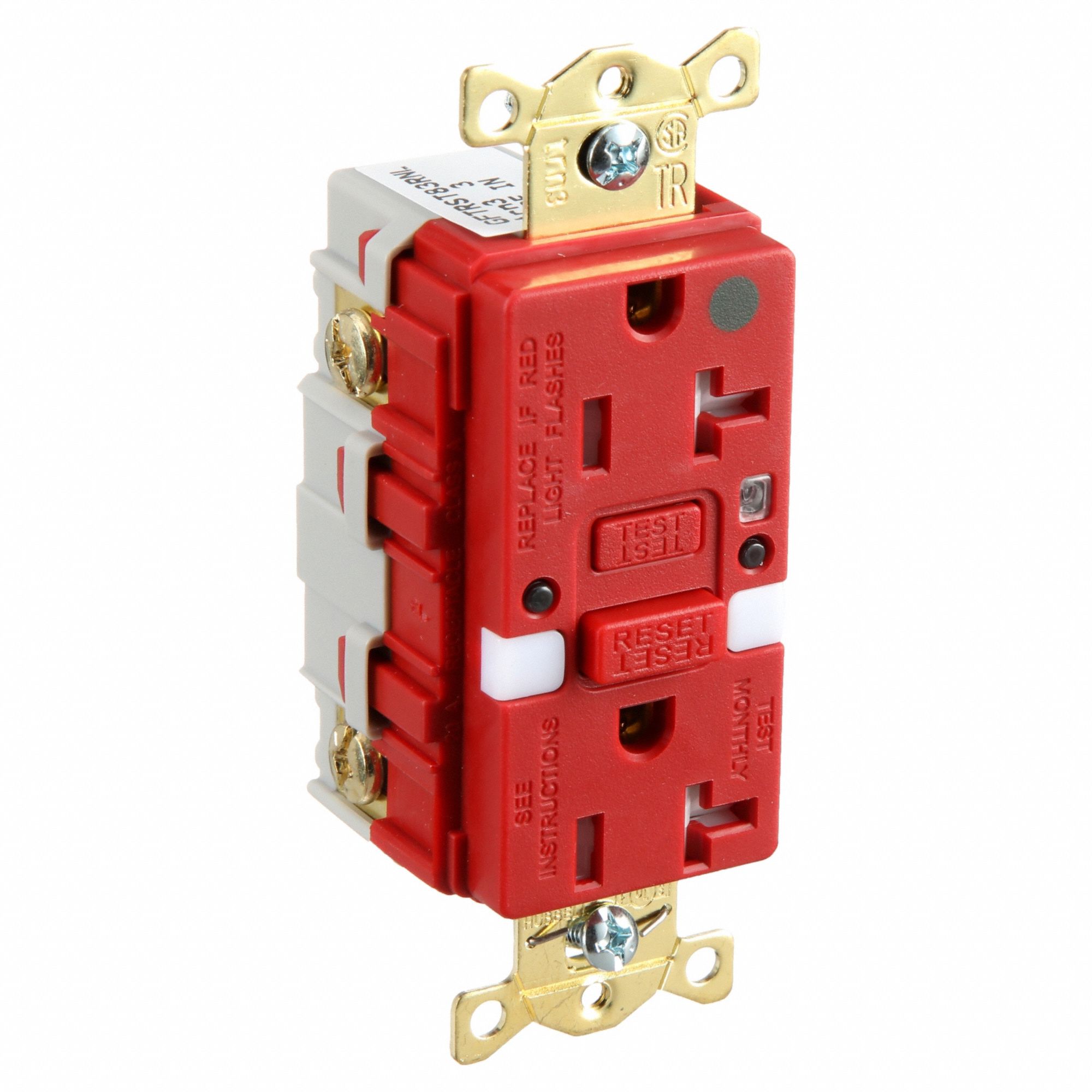 HUBBELL, Duplex, 520R, GFCI Receptacle 45UG23GFTRST83RNL Grainger