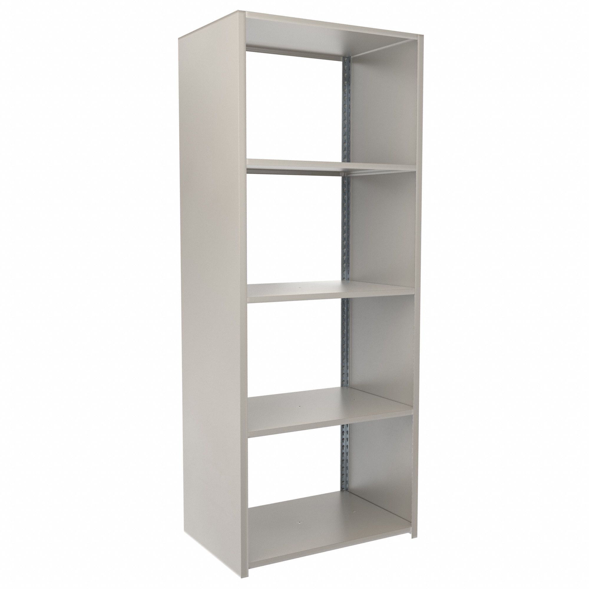 Boltless Shelving: Starter, Medium-Duty, 36 in x 24 in, 90 in Overall Ht, 5 Shelves, Steel