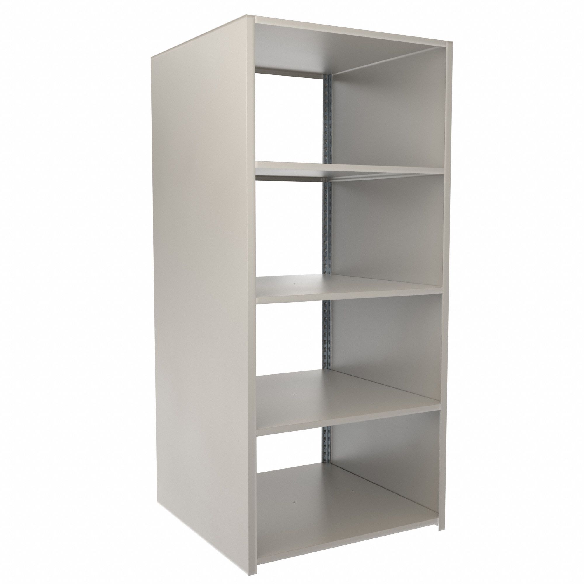 Boltless Shelving: Starter, Medium-Duty, 36 in x 36 in, 78 in Overall Ht, 5 Shelves, Steel