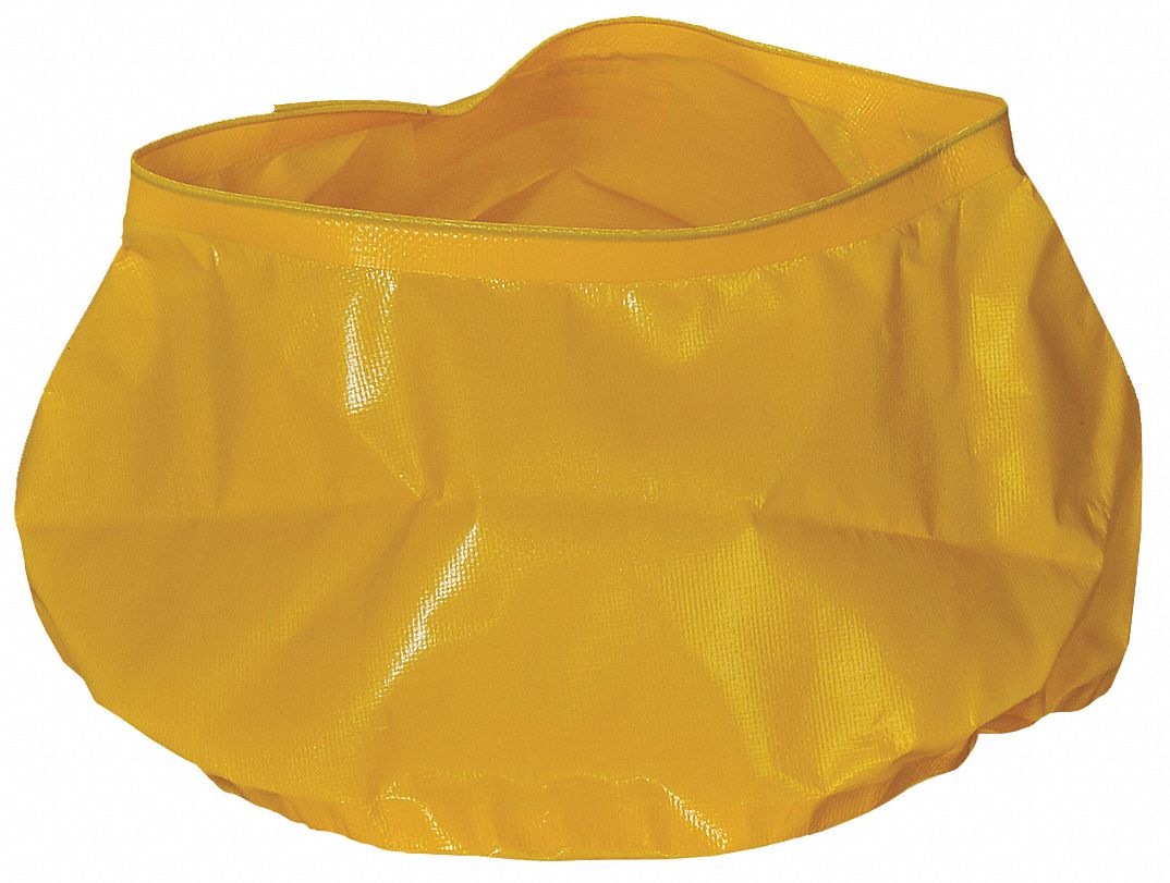 CONTAINMENT POOL, HAZMAT, LIGHTWEIGHT, 100 GAL CAP, YELLOW, 48 X 32 X 18 IN, PVC COATED FABRIC