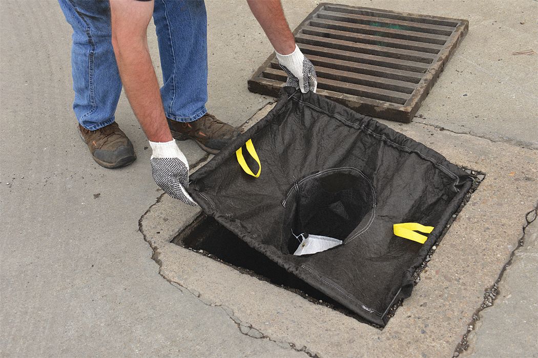 EAGLE, 28 in L x 16 in W x 16 in H, Debris/Oil/Sediment, Adjustable Catch Basin Insert 45UY56