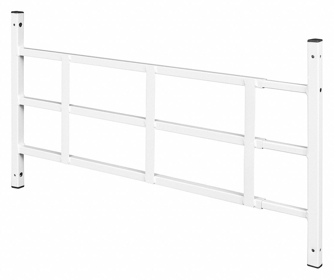 Window Security Guard: Fixed, 23 1/2 in to 38 in, 15 1/4 in Ht, 3 Bars, White