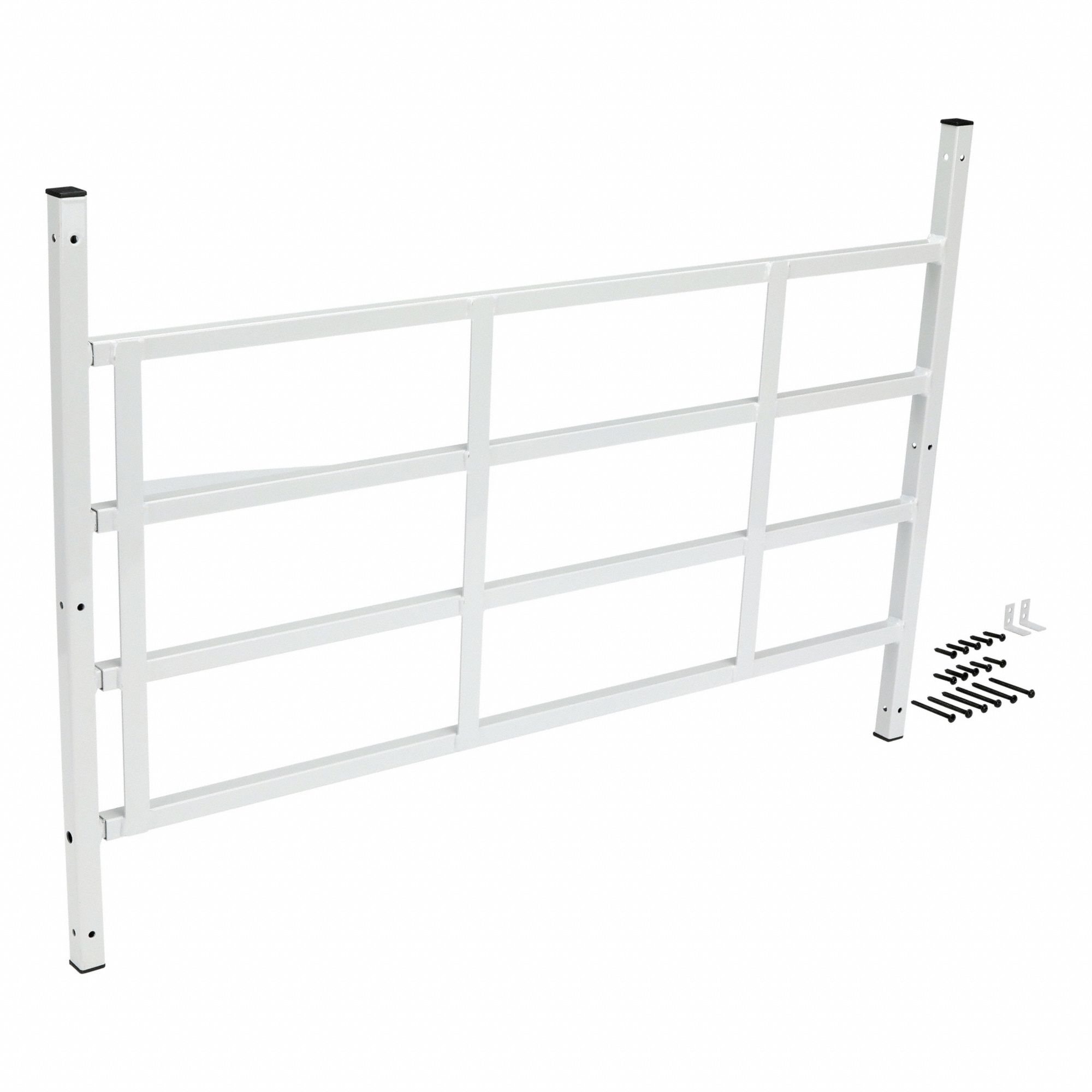 Window Security Guard: Fixed, 32 1/2 in to 54 in, 21 1/4 in Ht, 4 Bars, White