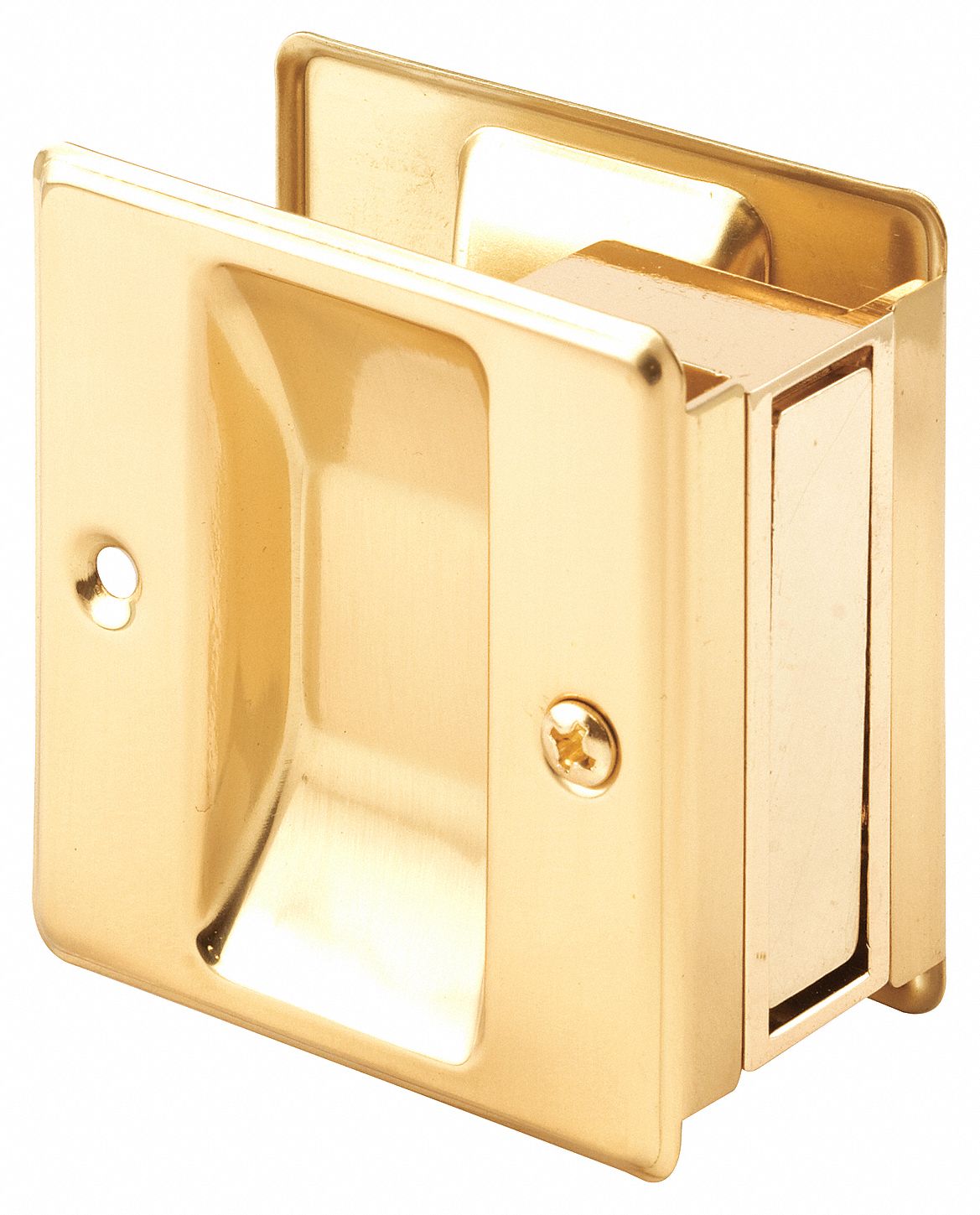 Combination Tray and Edge Pull: Unthreaded Holes, Brass, Gold, Tray/Lever