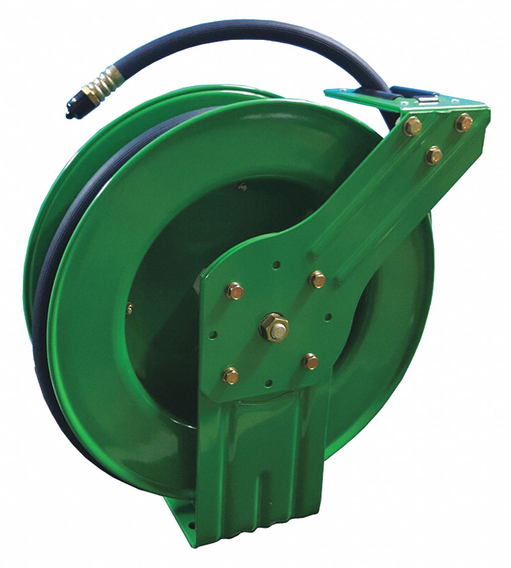 SPEEDAIRE Spring Return Hose Reel, Air, Water, 300 psi, Hose Capacity 70 ft (3/8 in I.D