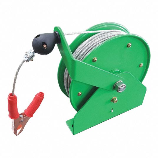 SPEEDAIRE, Cable Coated, Spring Return, Retractable Grounding Wire Reel ...