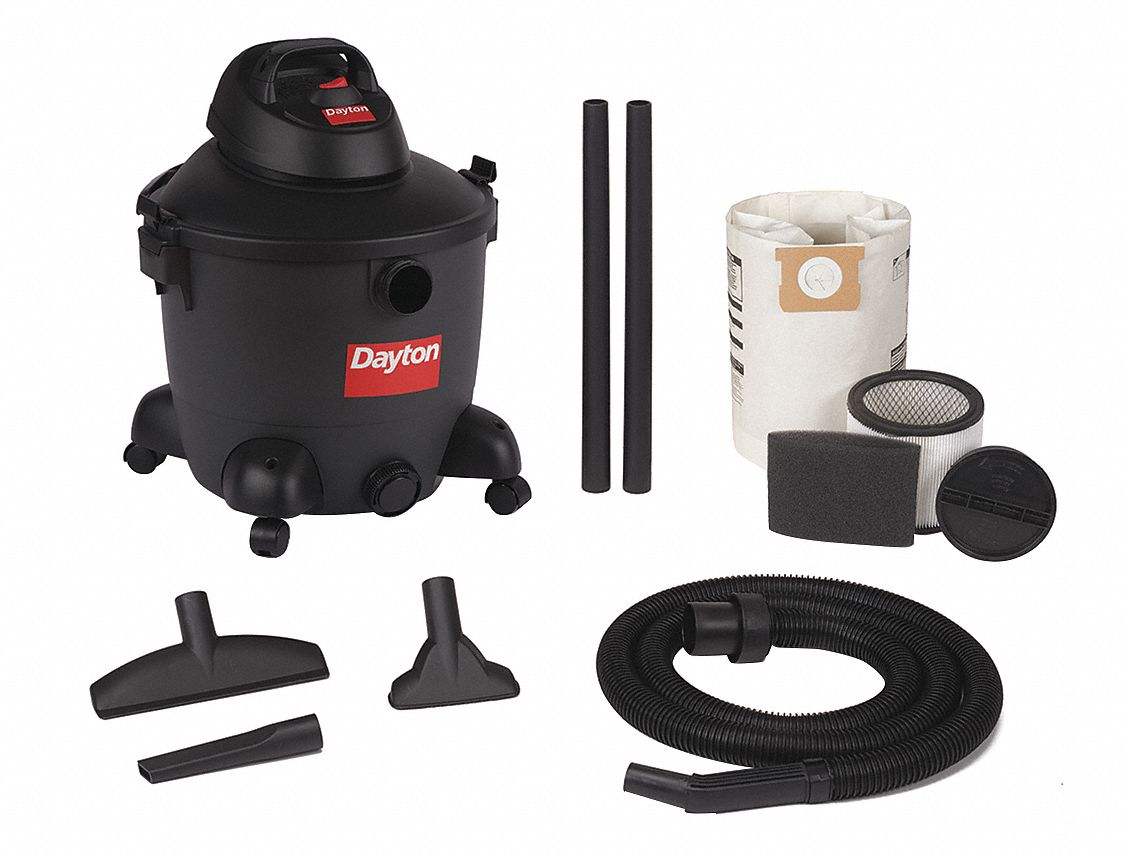 DAYTON, 10 gal Tank Size, Plastic, Shop Vacuum 45UZ5745UZ57 Grainger