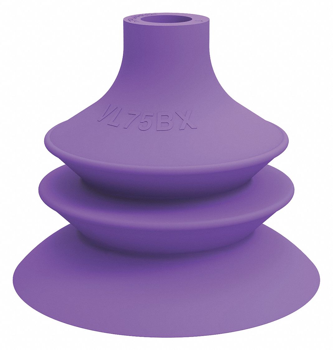 Vacuum Pad: Plain Pad without Adapter, 72 mm Pad Dia, Thermoplastic Elastomer, Purple, 60A