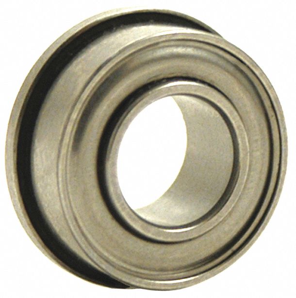 Miniature Ball Bearing: 188, 1/4 in Bore, 0.547 in Flange Dia, Dbl Shield, 1/2 in OD, 1