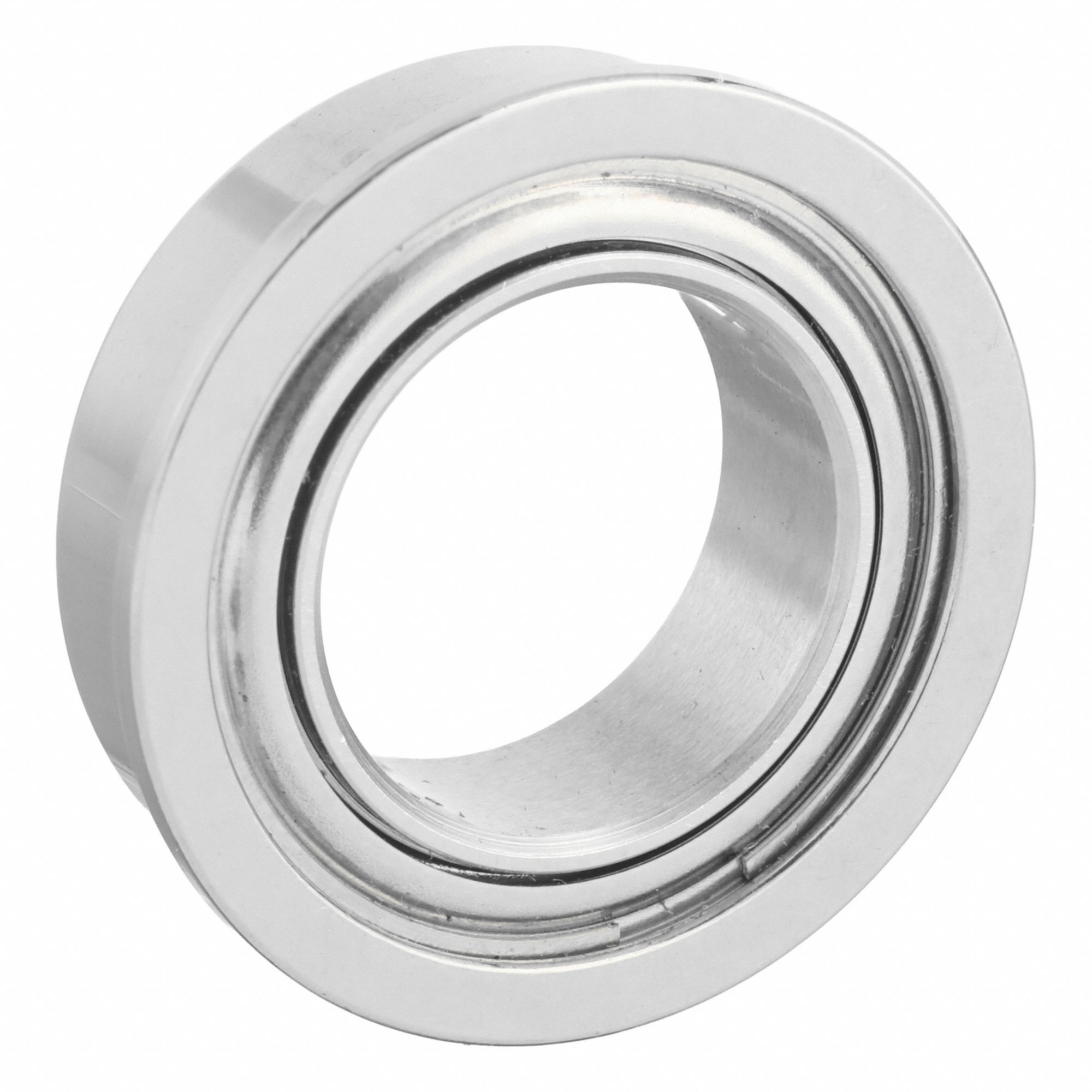 Miniature Ball Bearing: 1810, 5/16 in Bore, 0.547 in Flange Dia, Dbl Shield, 1/2 in OD, Grease