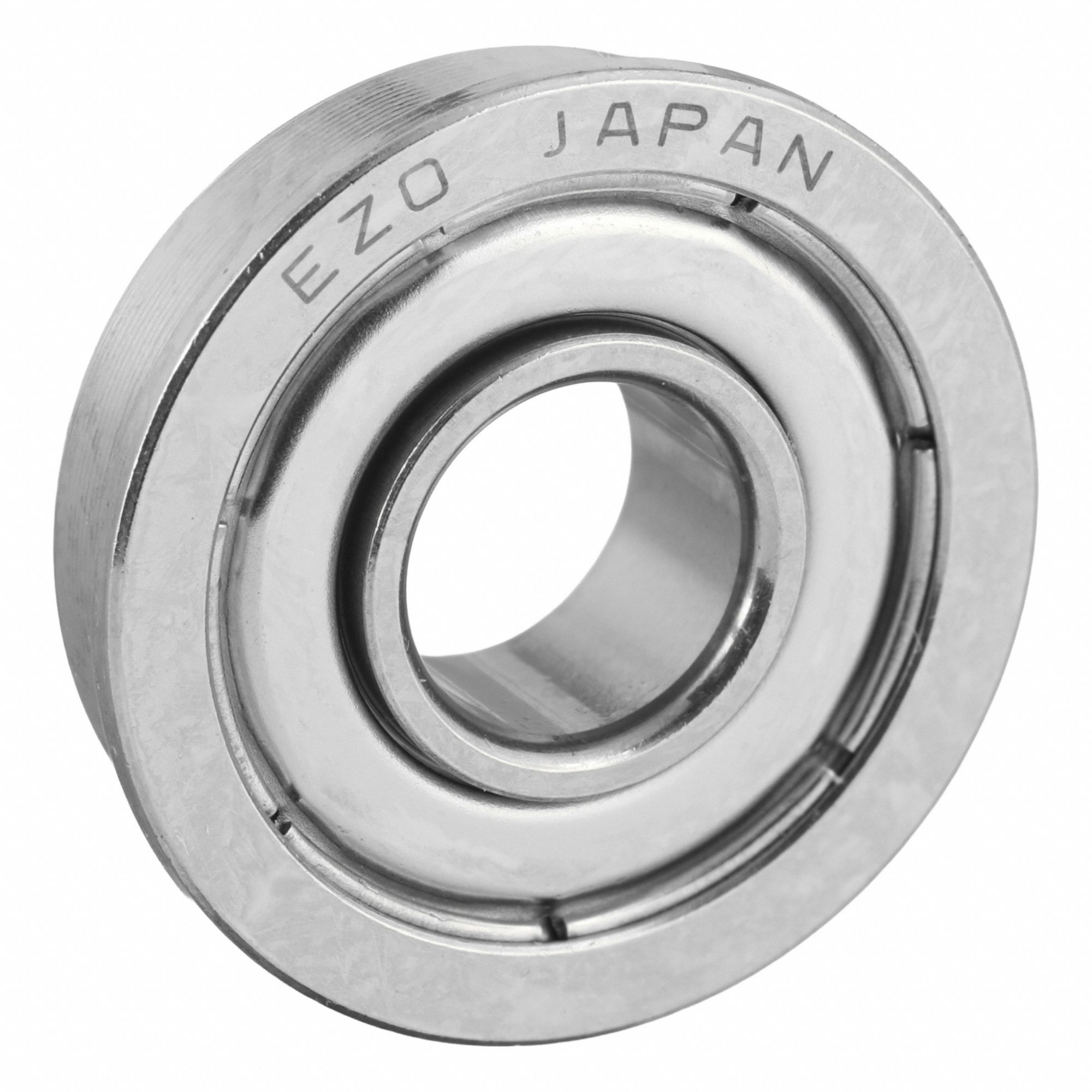 Miniature Ball Bearing: R4, 1/4 in Bore, 0.69 in Flange Dia, Dbl Shield, 5/8 in OD, Grease