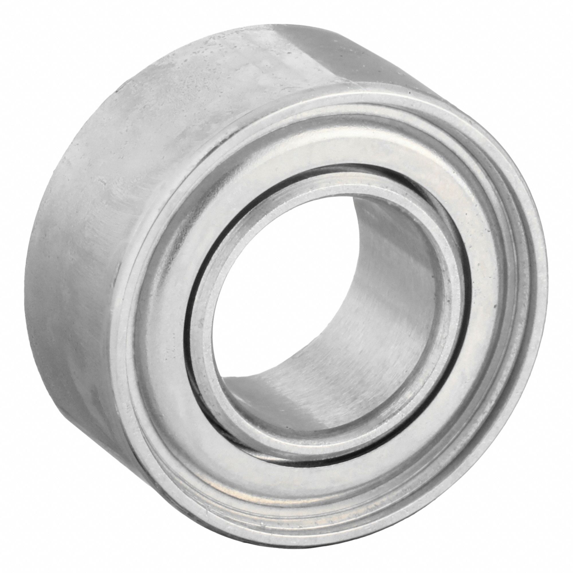 Miniature Ball Bearing: R144, Dbl Shield, 1/8 in Bore, 1/4 in OD, 0.109 in Wd, 302°F Max Temp
