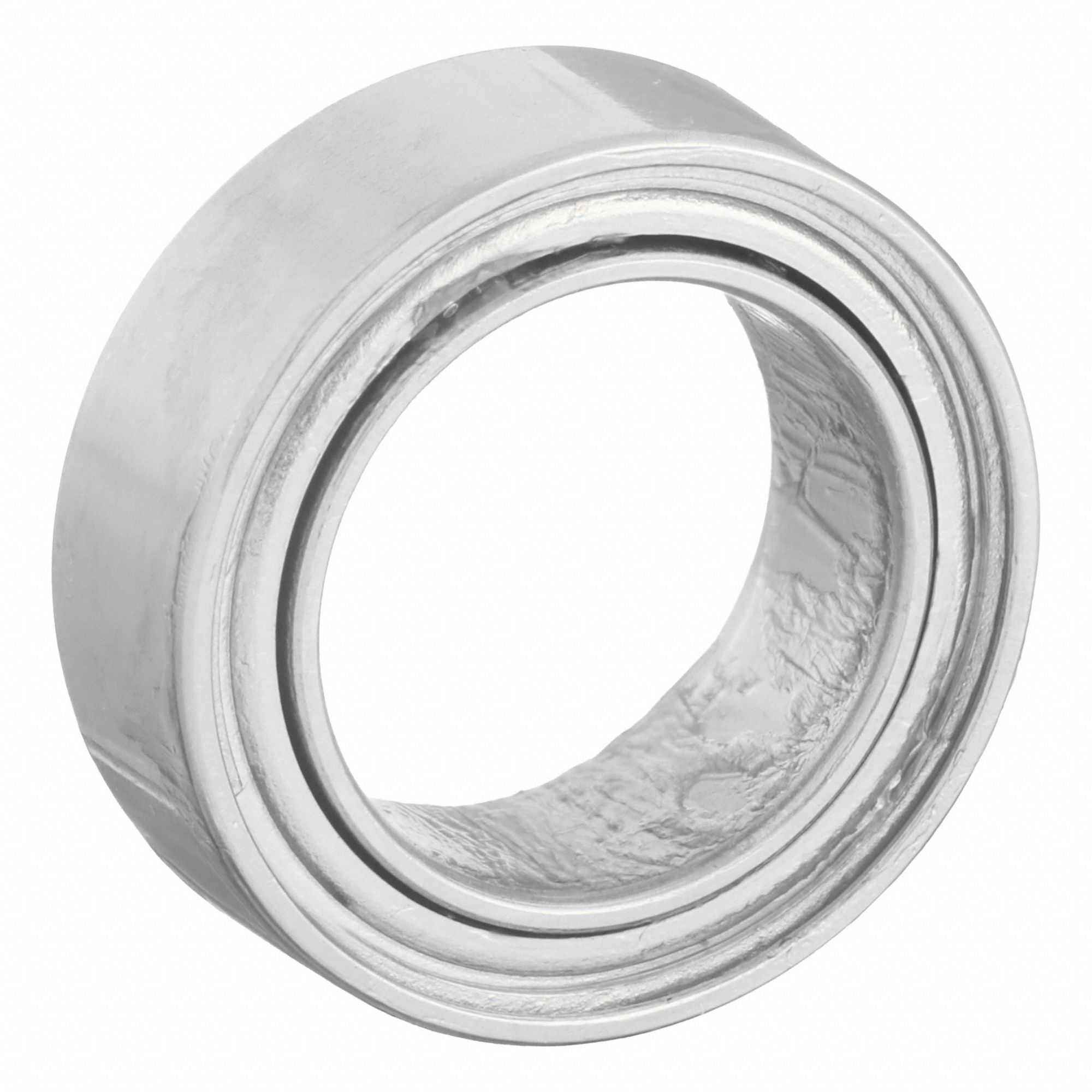 Miniature Ball Bearing: 168, Dbl Shield, 1/4 in Bore, 3/8 in OD, 0.125 in Wd, 302°F Max Temp