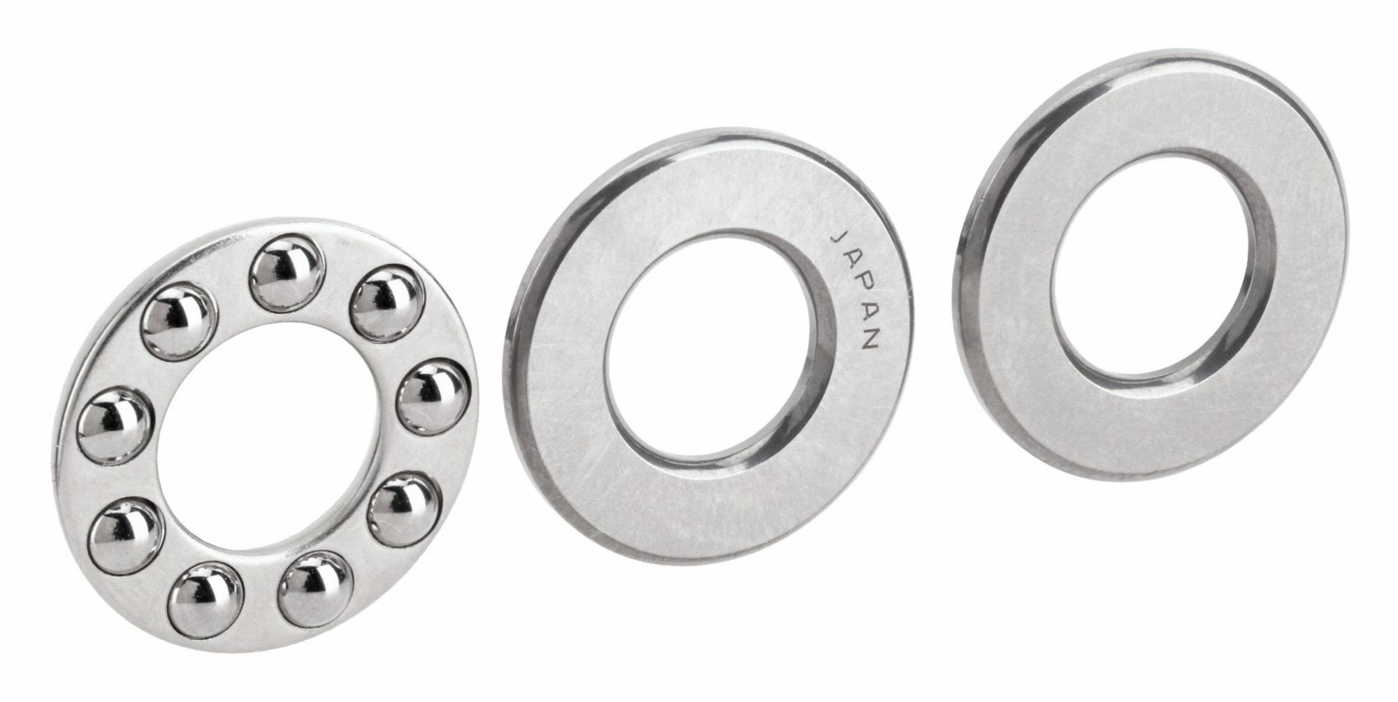 EZO Ball Thrust Bearing: F8-16M, 8 mm Bore Dia, 16 mm Outside Dia, 5 mm Overall Wd, Grooved, Steel EZO Ball Thrust Bearing: F8-16M, 8 mm Bore Dia, 16 mm Outside Dia, 5 mm Overall Wd, Grooved, Steel