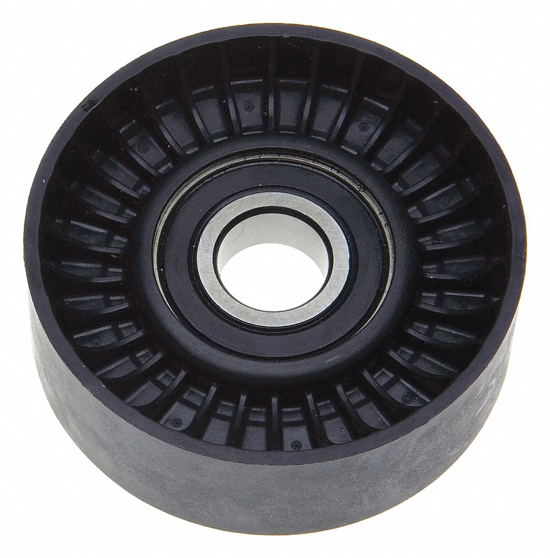 Idler Pulley: Idler Pulley, 38015, Flat, Light Duty, 21/32 in Inside Dia, 3 in Pulley Dia