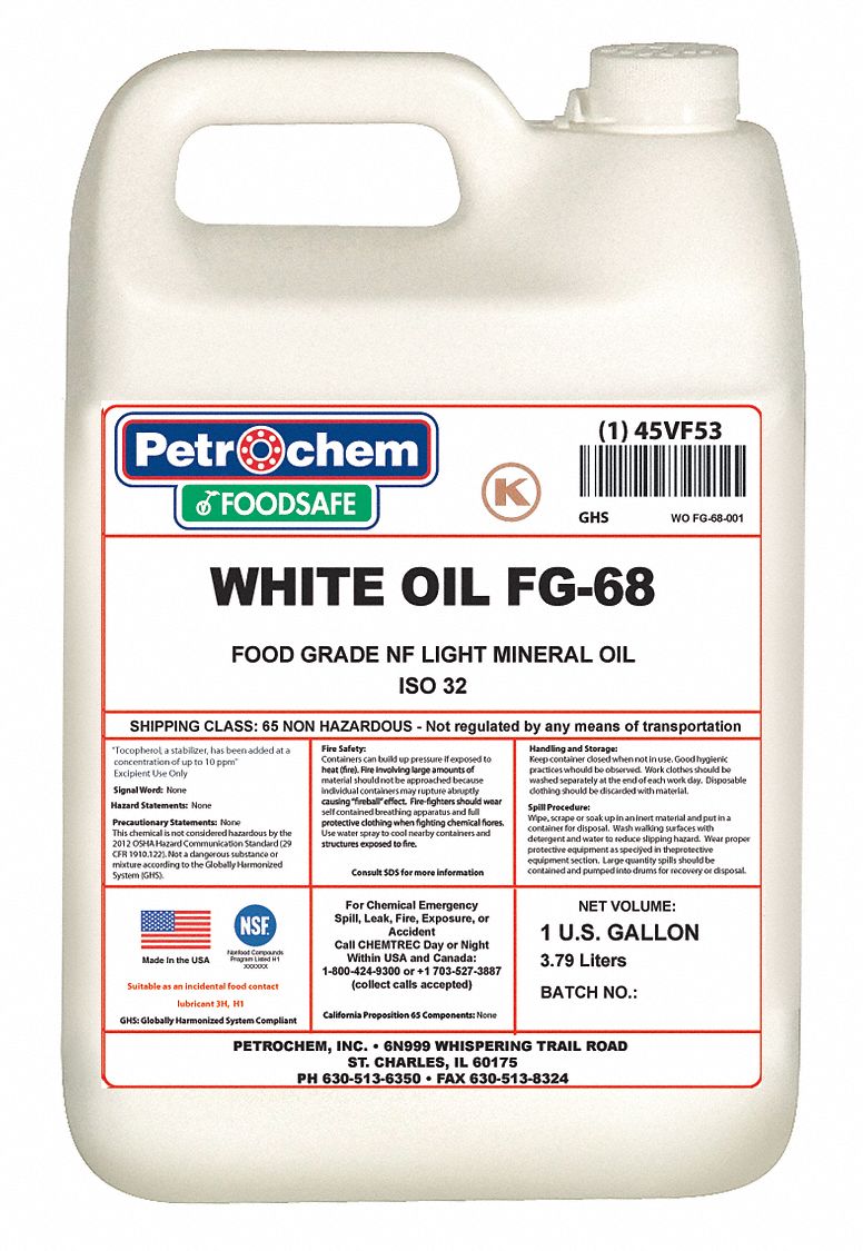PETROCHEM Mineral Hydraulic Oil, 1 gal Jug, ISO Viscosity Grade 68