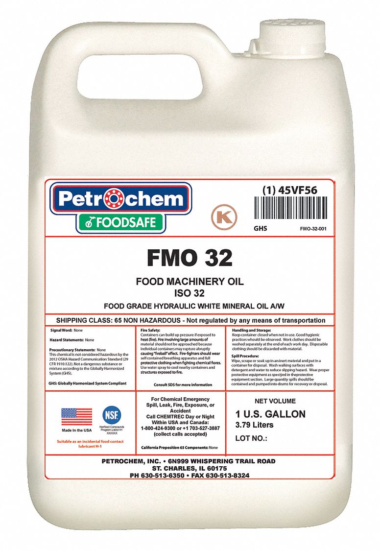 Petrochem Mineral Hydraulic Oil, 1 gal. Jug, ISO Viscosity Grade 32