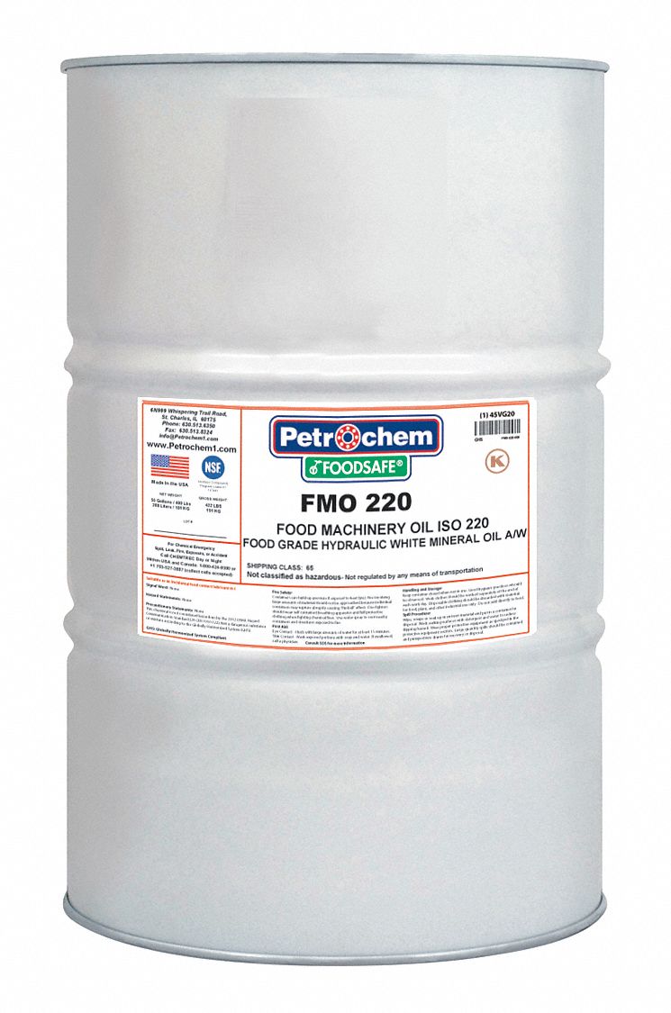 PETROCHEM Mineral Hydraulic Oil, 55 gal. Drum, ISO Viscosity Grade ...