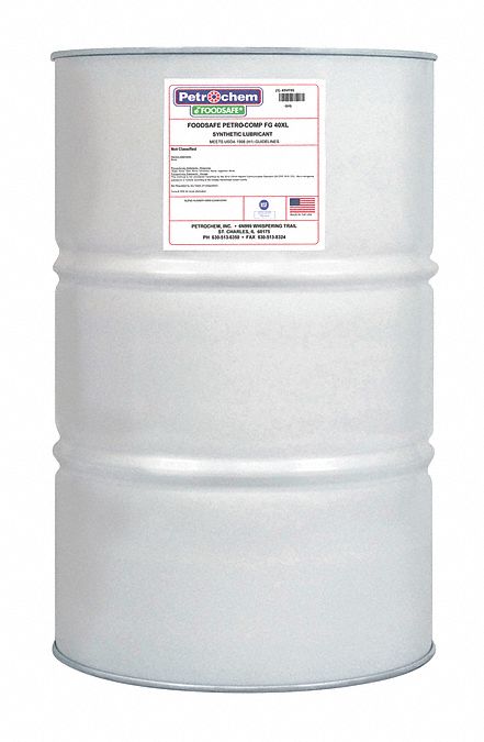 Compressor Oil: 55 gal, Drum, 15 SAE Grade, 46 ISO Viscosity Grade, 130 Viscosity Index