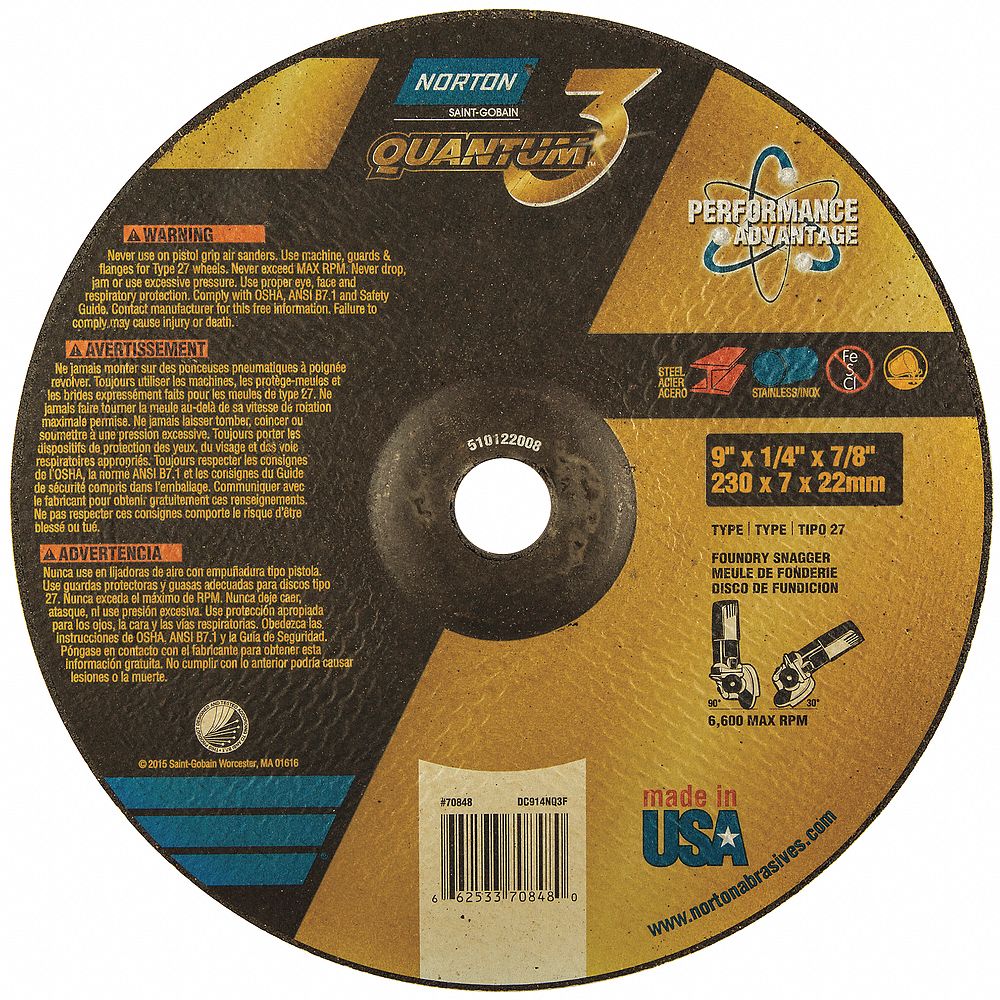 DepressedGrindWhl, 7/8"CN, UnthreadHle