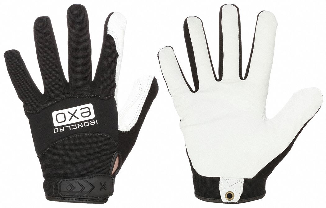Mechanics Gloves: 2XL ( 11 ), Mechanics Glove, Full Finger, Goatskin, Neoprene, 1 PR