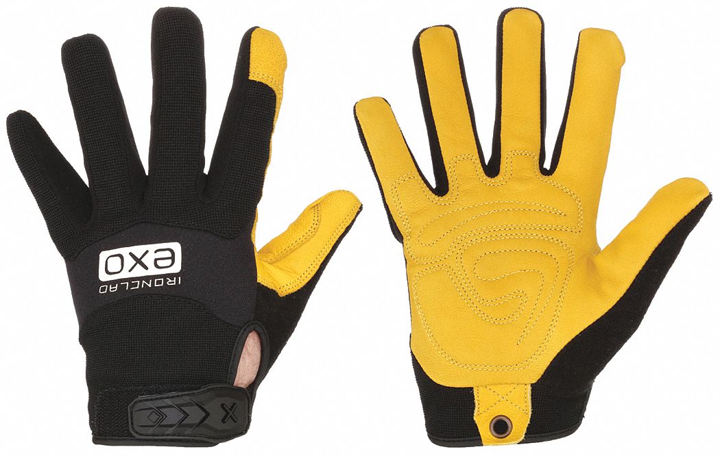 MECHANICS GLOVES, 2XL (11), FULL FINGER, GOATSKIN, NEOPRENE, EXO