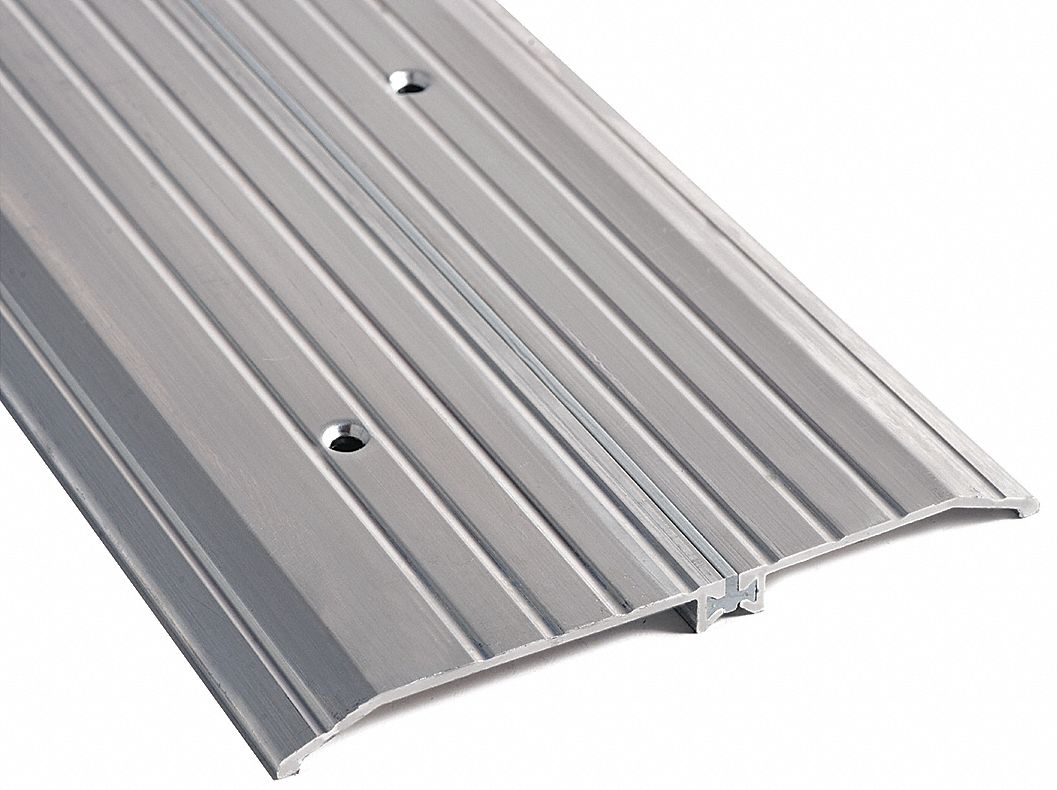 36 X 7 X 1 2 Fluted Top Door Threshold Silver