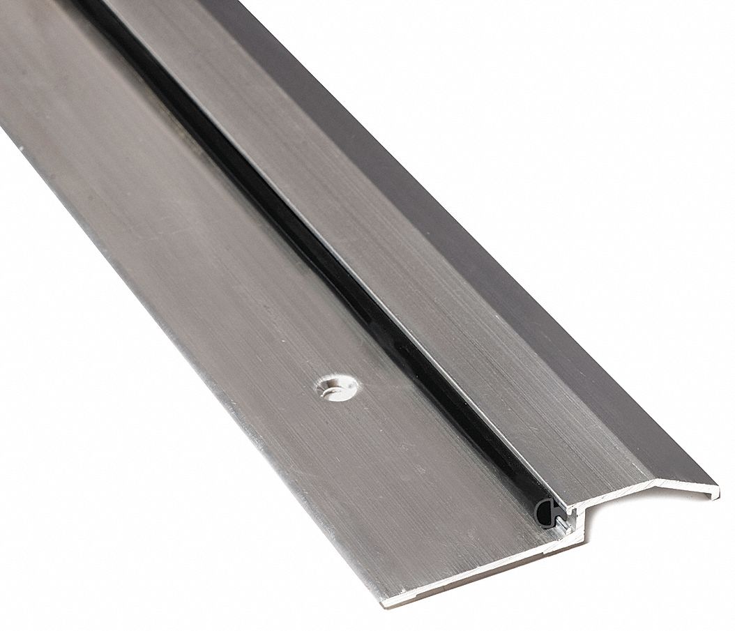 Door Threshold: Bumper Seal, Aluminum, 3 ft Lg