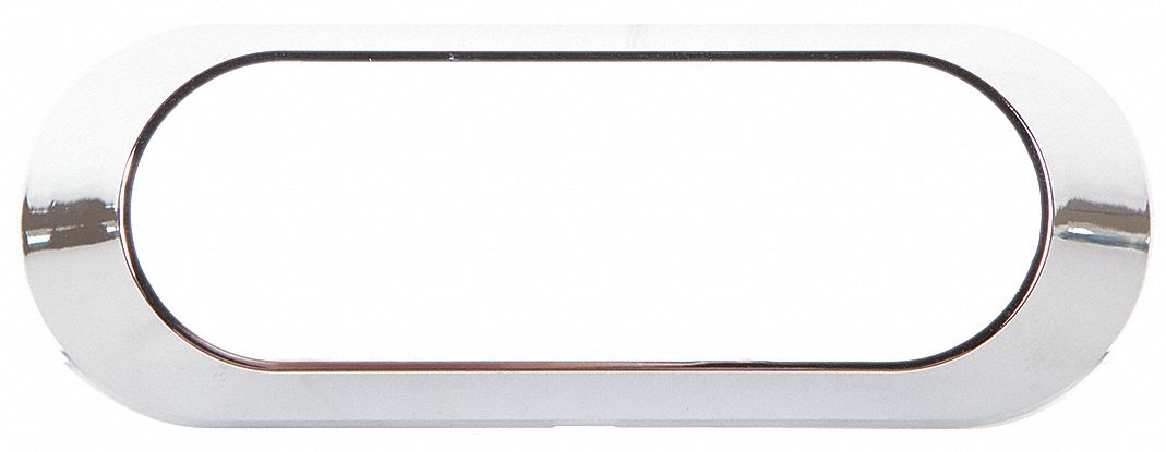 Bezel: Bezel, Silver, Plastic, 4 5/8 in Lg, 1 11/16 in Ht, 29/32 in Wd, M20384