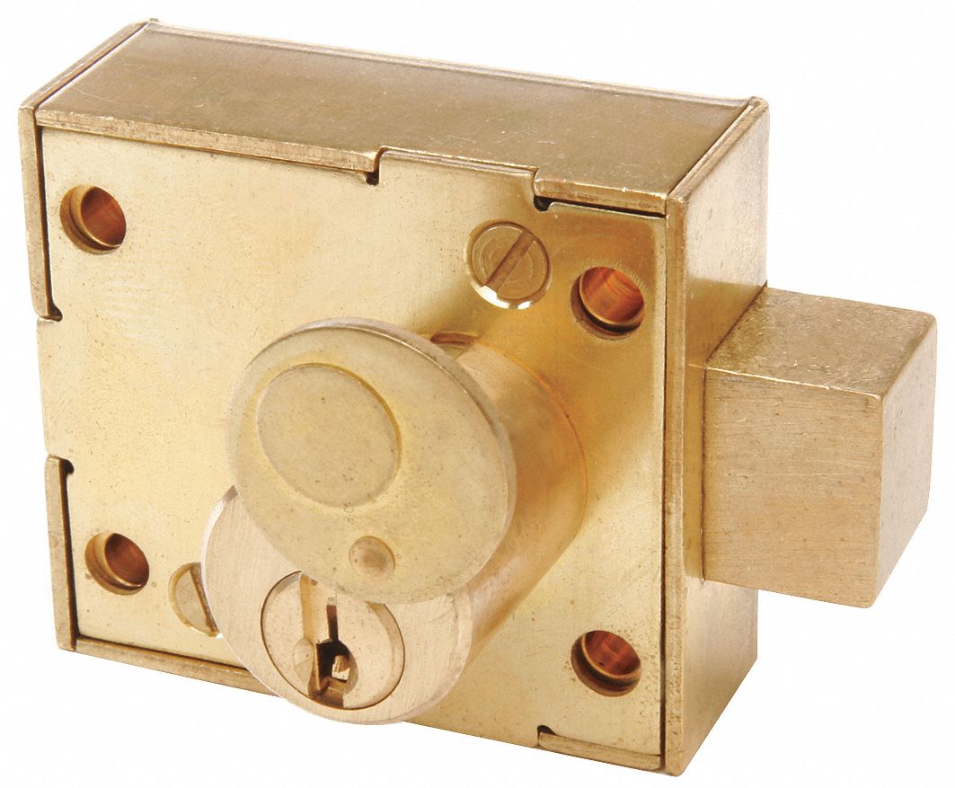 CCL Enclosure Lock, For Door Thickness (In.): Varies, Brass - 45W712 ...