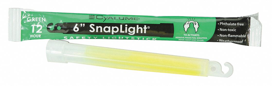 Green Lightstick, 6" Length, 12 hr. Duration